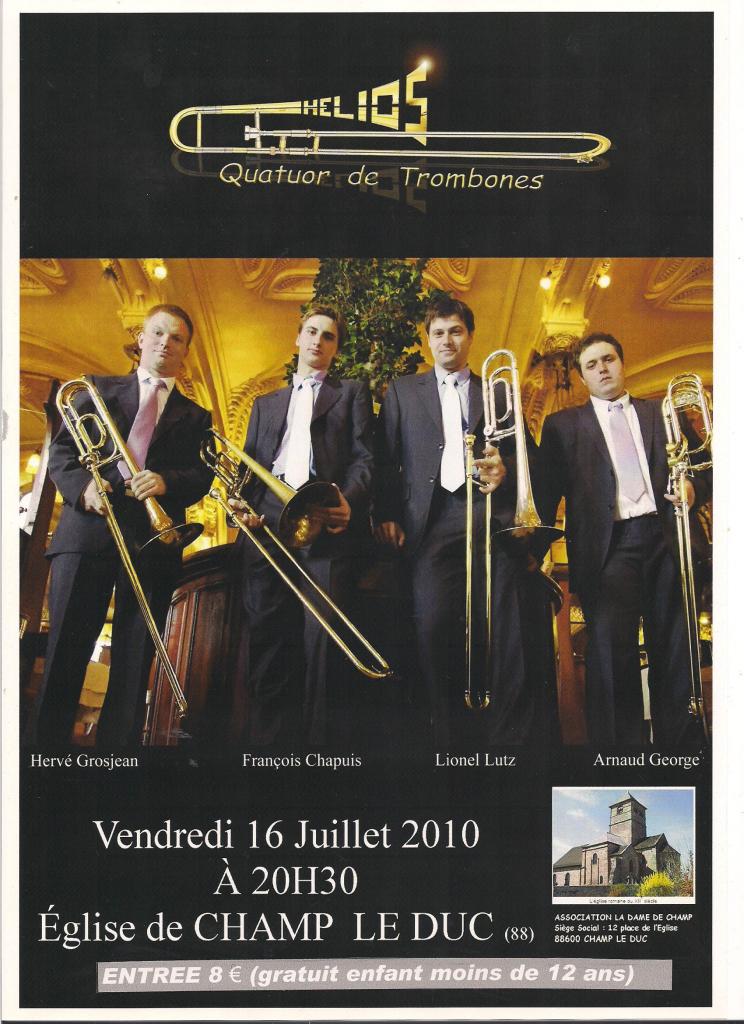 Affiche Quatuor de Trombones Hélios